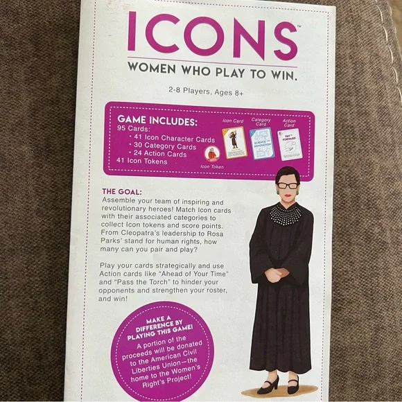 ICONS: Women Who Play to Win, Women Feminist Board Card Game - Picture 2 of 7